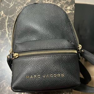Marc Jacobs leather mini backpack black gently used bonus gift with purchase
